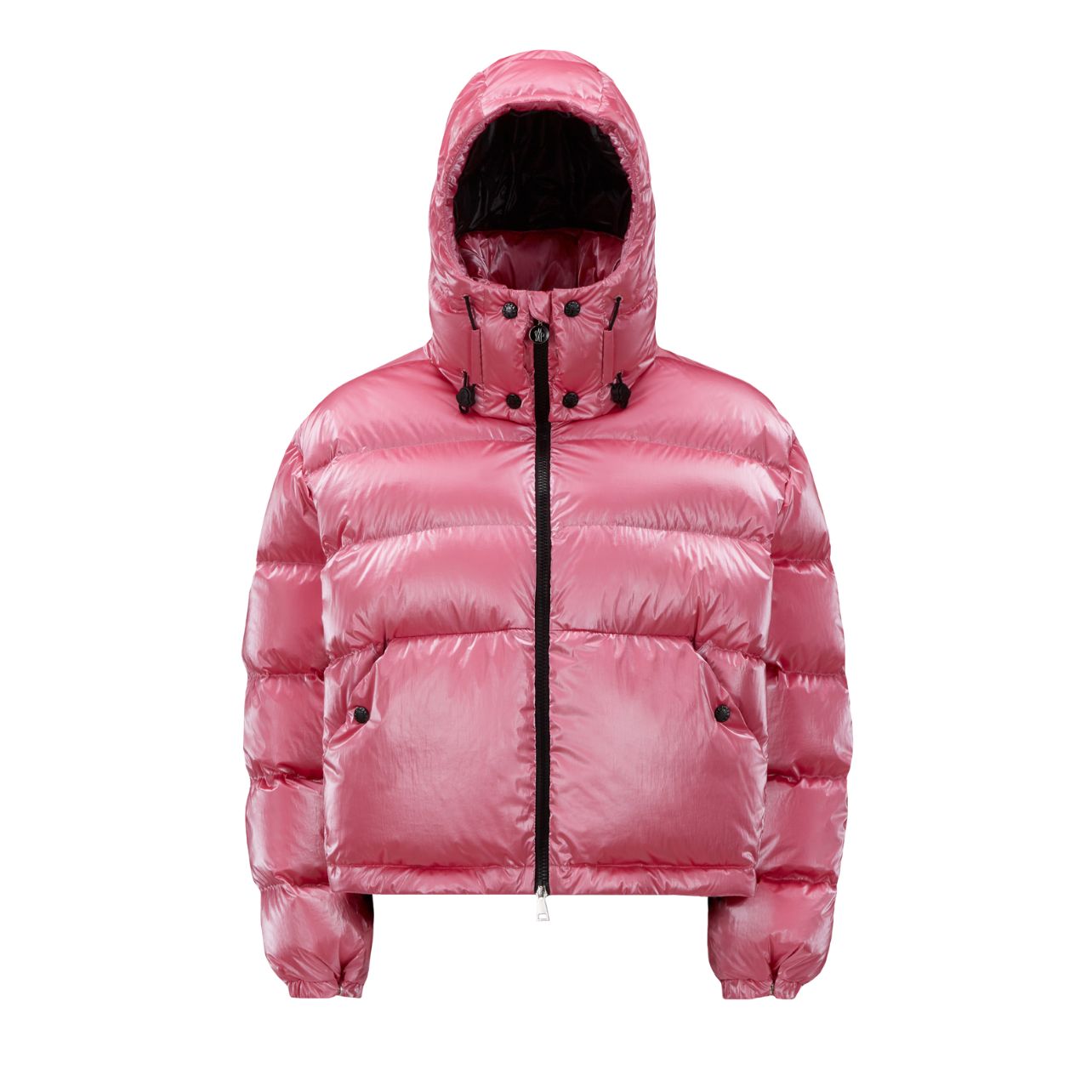 Pink Moncler puffer coat