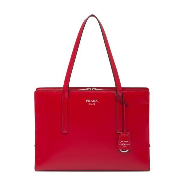 Red leather Prada Re-Edition 1995 medium handbag