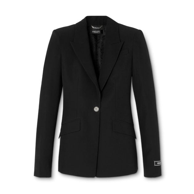 Black Medusa single-breasted blazer