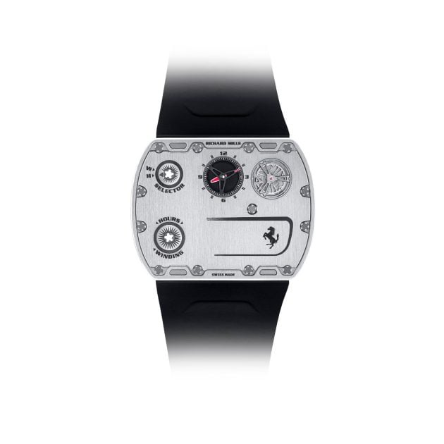 Richard Mille in collaboration with Ferrari grade 5 titanium ultra flat watch