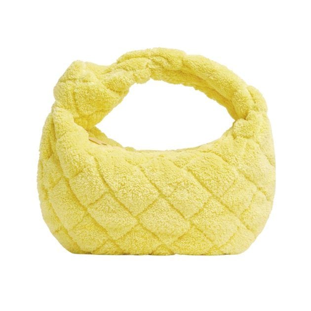 Bottega Veneta yellow terrycloth teen jodie bag