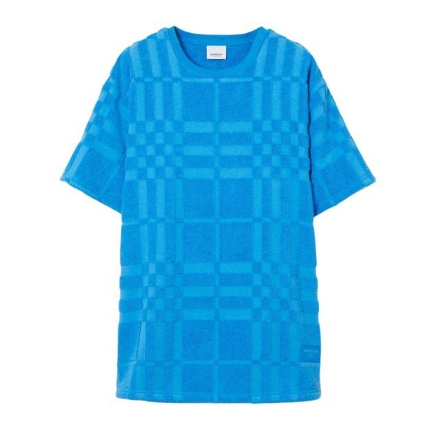 Burberry check cotton terry men’s t-shirt