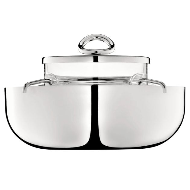 Christofle silver 2-piece caviar set