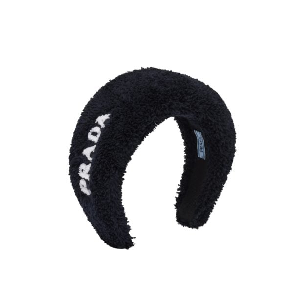 Black Prada terrycloth headband
