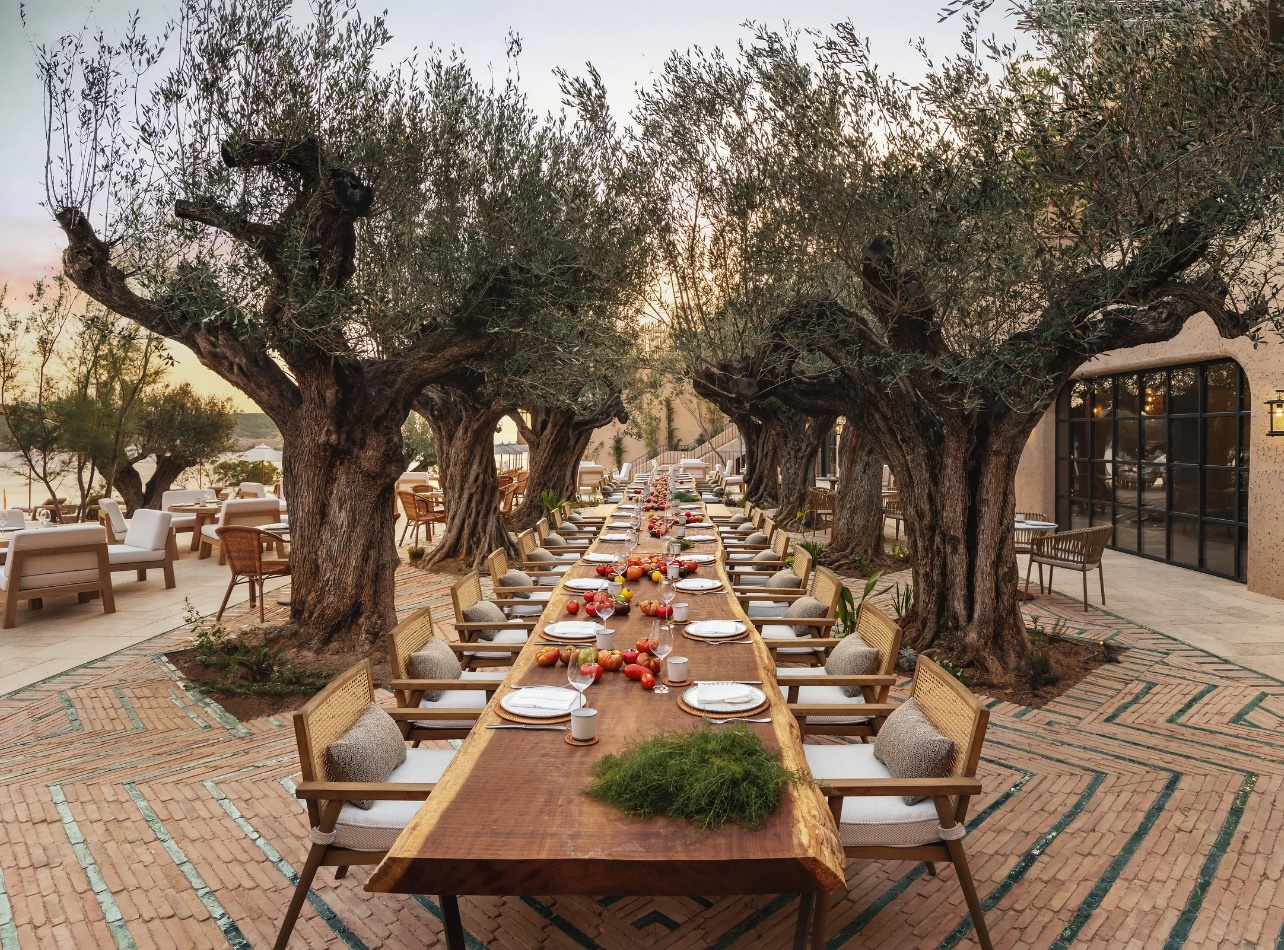 Outdoor tablescape at the Six Senses luxury resort's new Ha Salon restaurant