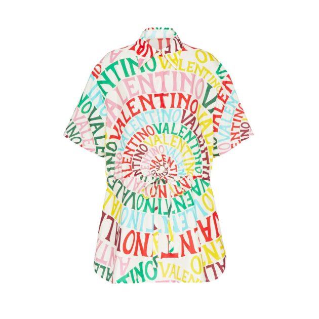 Valentino Escape collection multicolor Loop print shirt dress