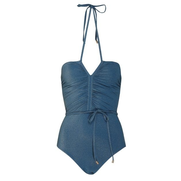 Blue Zimmermann halter one piece swimsuit