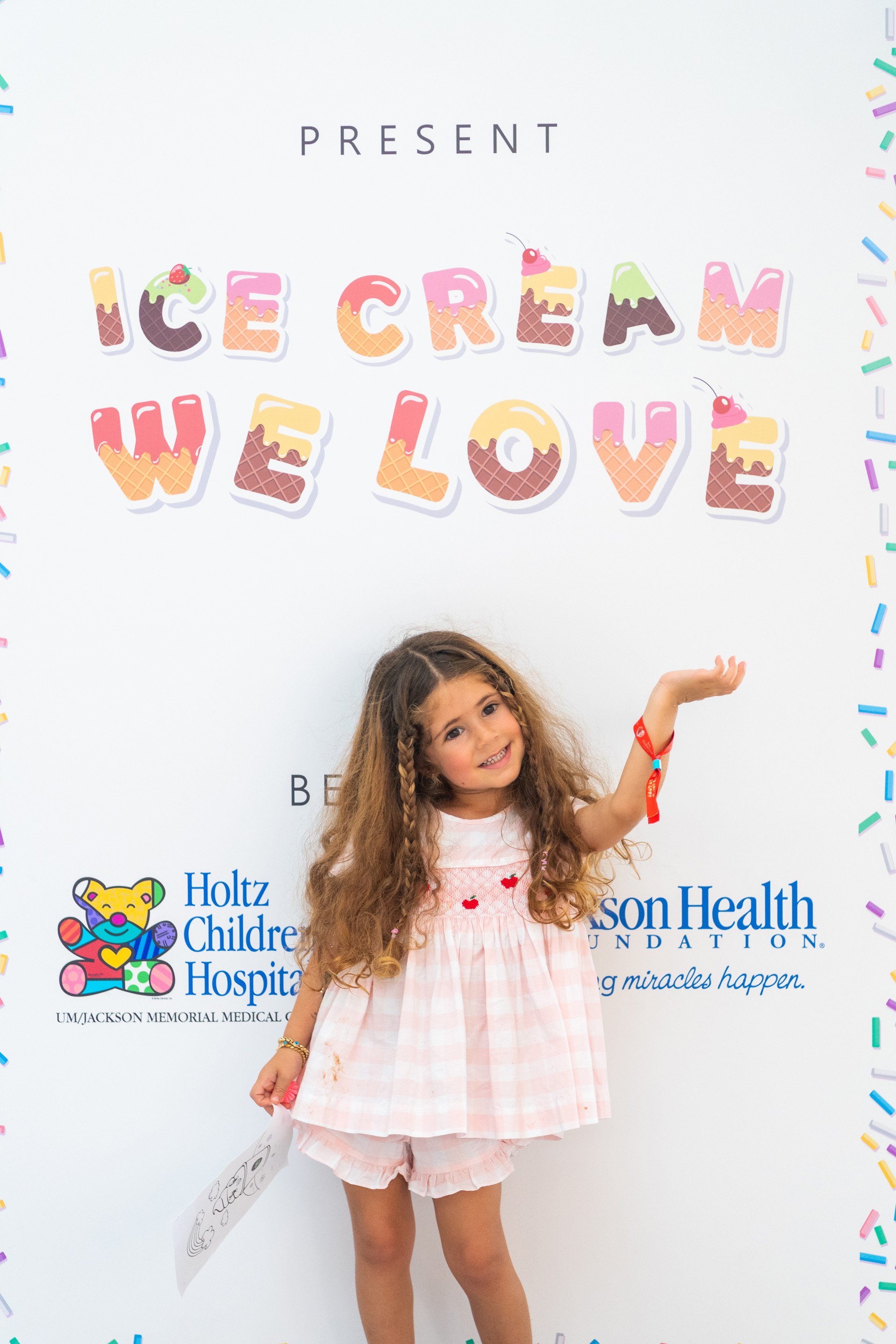 A variety of images showcasing Bal Harbour Shops Ice Cream We Love event, activities for children, and ice cream, paletas, gelato and more served by 18 local Miami vendors
