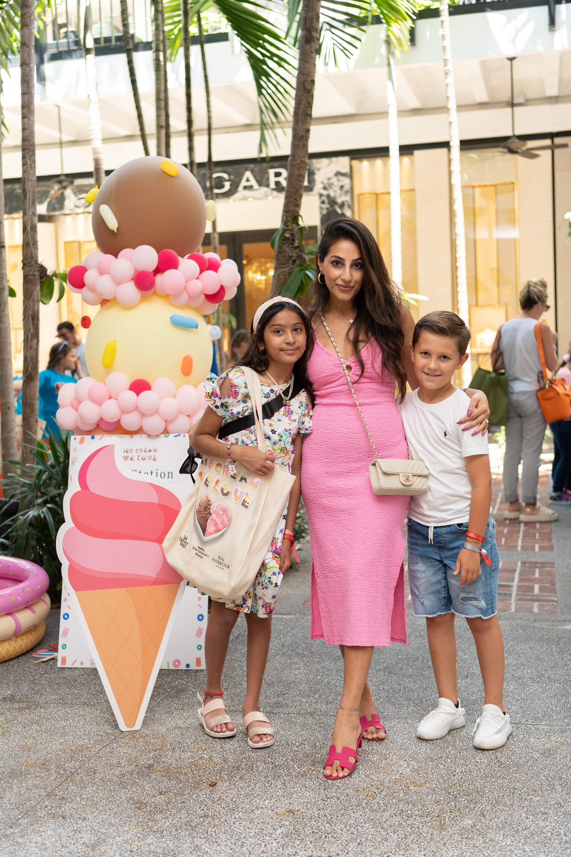 Sanah Tharadra of @Miami_Eats_Official and children attend Ice Cream We Love weekend