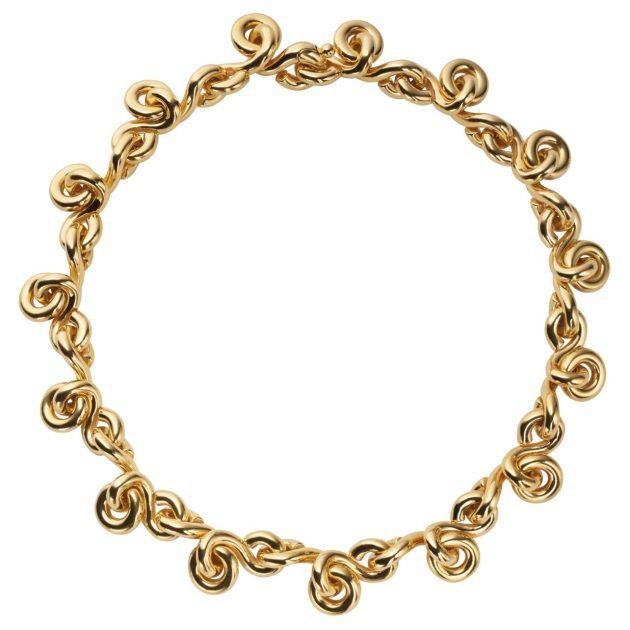 Bottega Veneta chunky yellow gold loop necklace