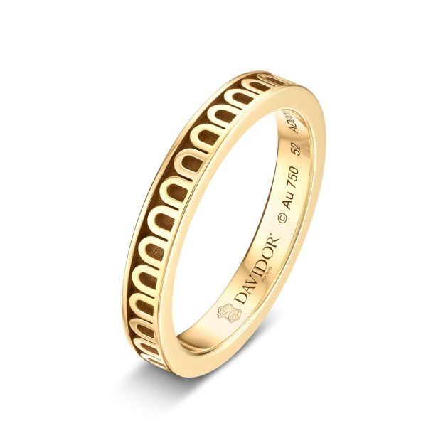 Davidor 18k yellow gold ring with Davidor arches