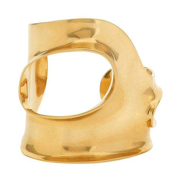 Ferragamo gold sculptural cuff bracelet