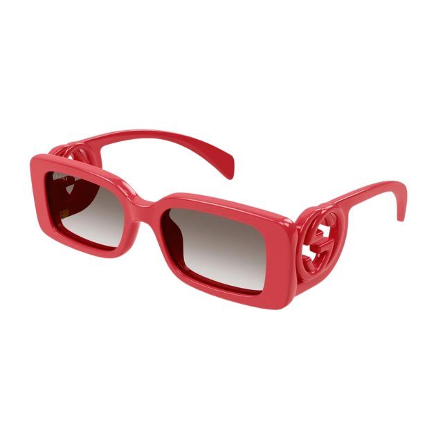 Gucci GG red Rectangle acetate sunglasses