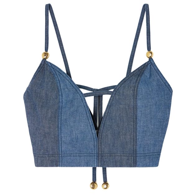 Loewe Denim strappy cropped top
