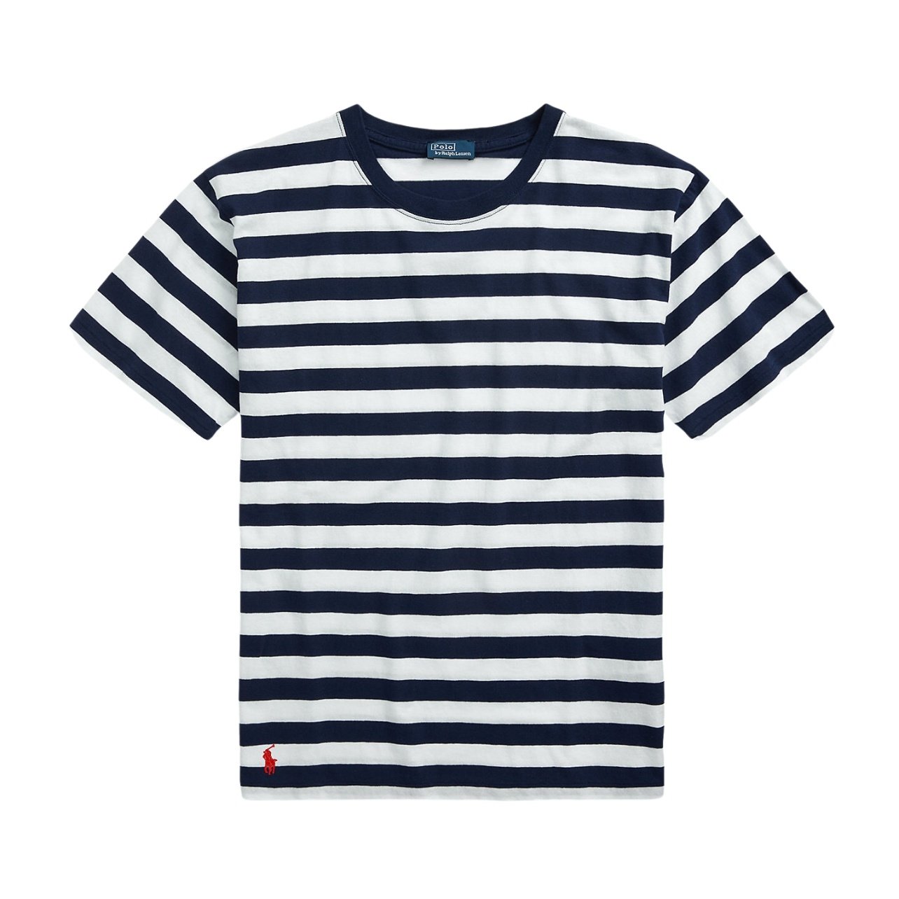 Striped cotton jersey crewneck tee