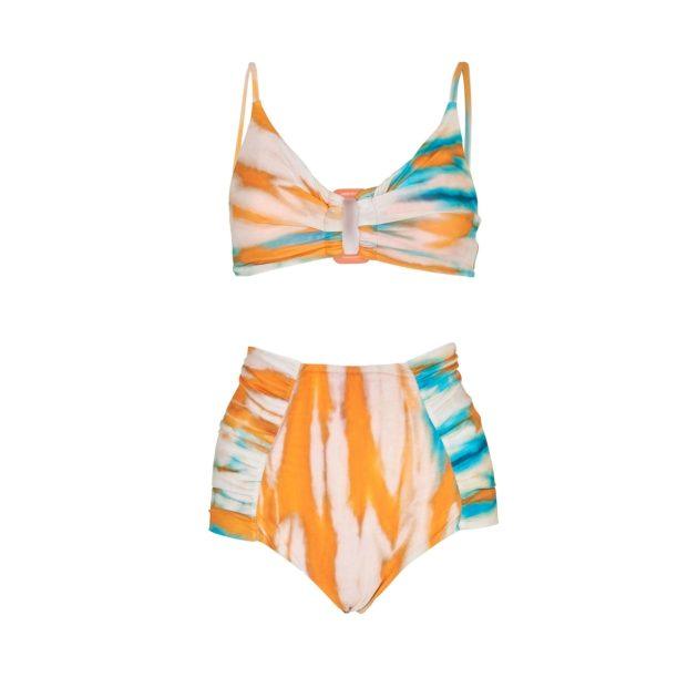 Orange and Turquoise Silvia Tcherassi high waisted bikini