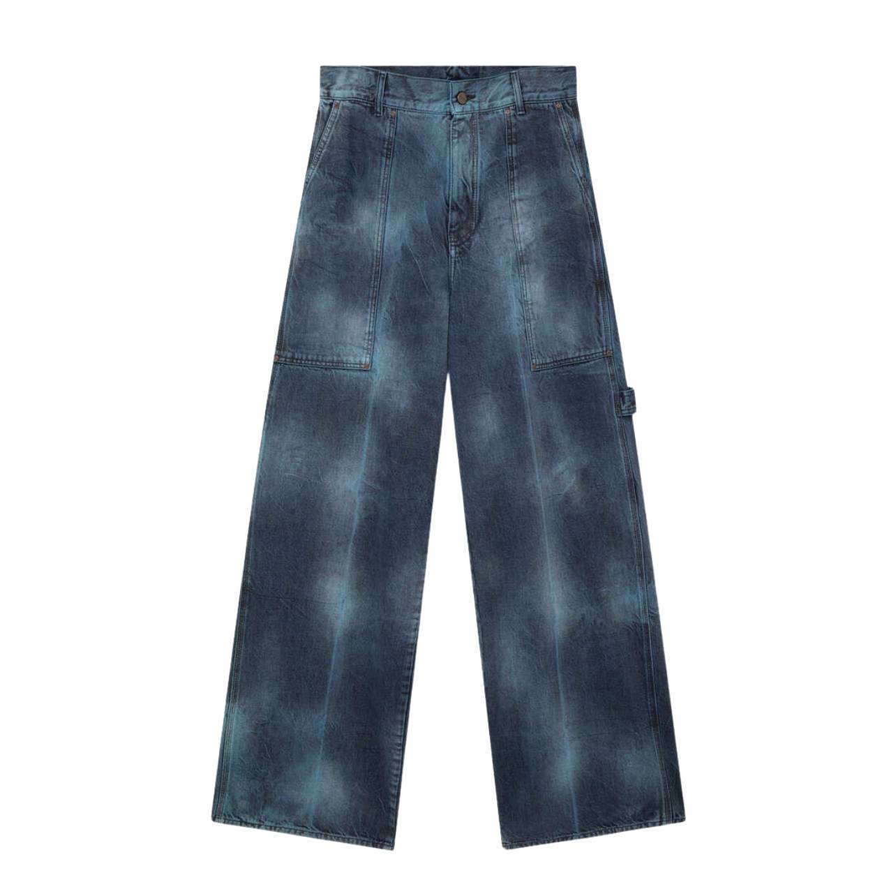 Stella McCartney tie-dyed wide leg workwear jeans