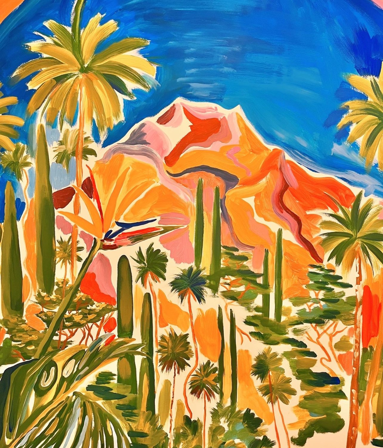 Image of a mural at La Fonda Heritage Hotel created by Sebastian Marc Graham