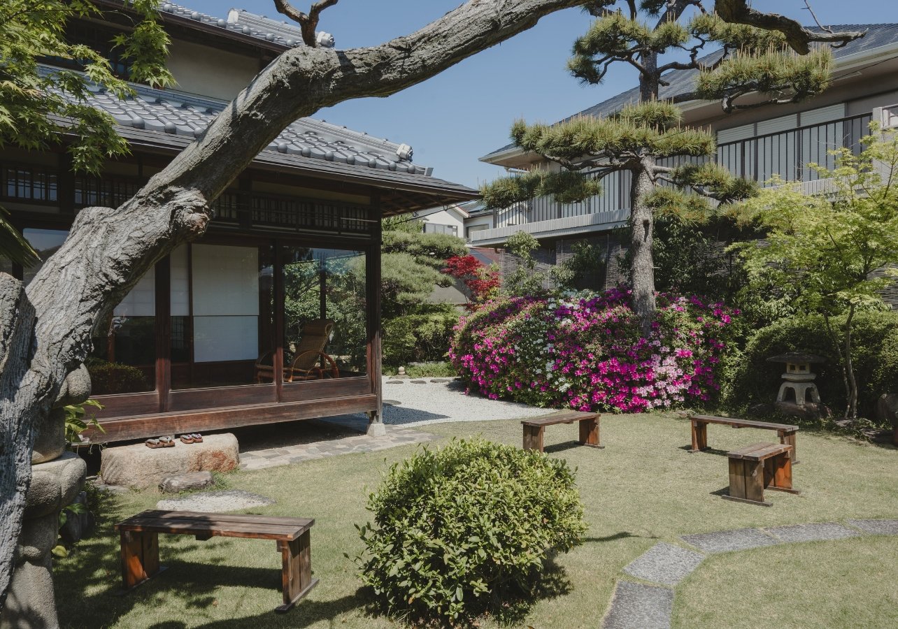 Garden at Daison Park in Osaka, Japan