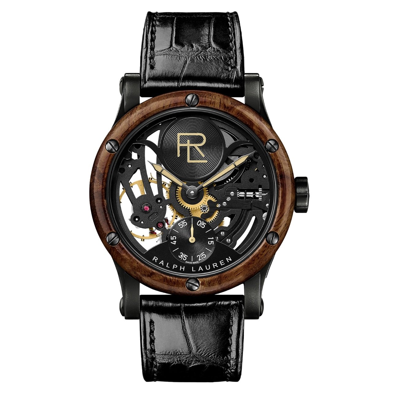 Ralph Lauren 45mm skeleton steel watch from the Ralph Lauren Automotive Collection