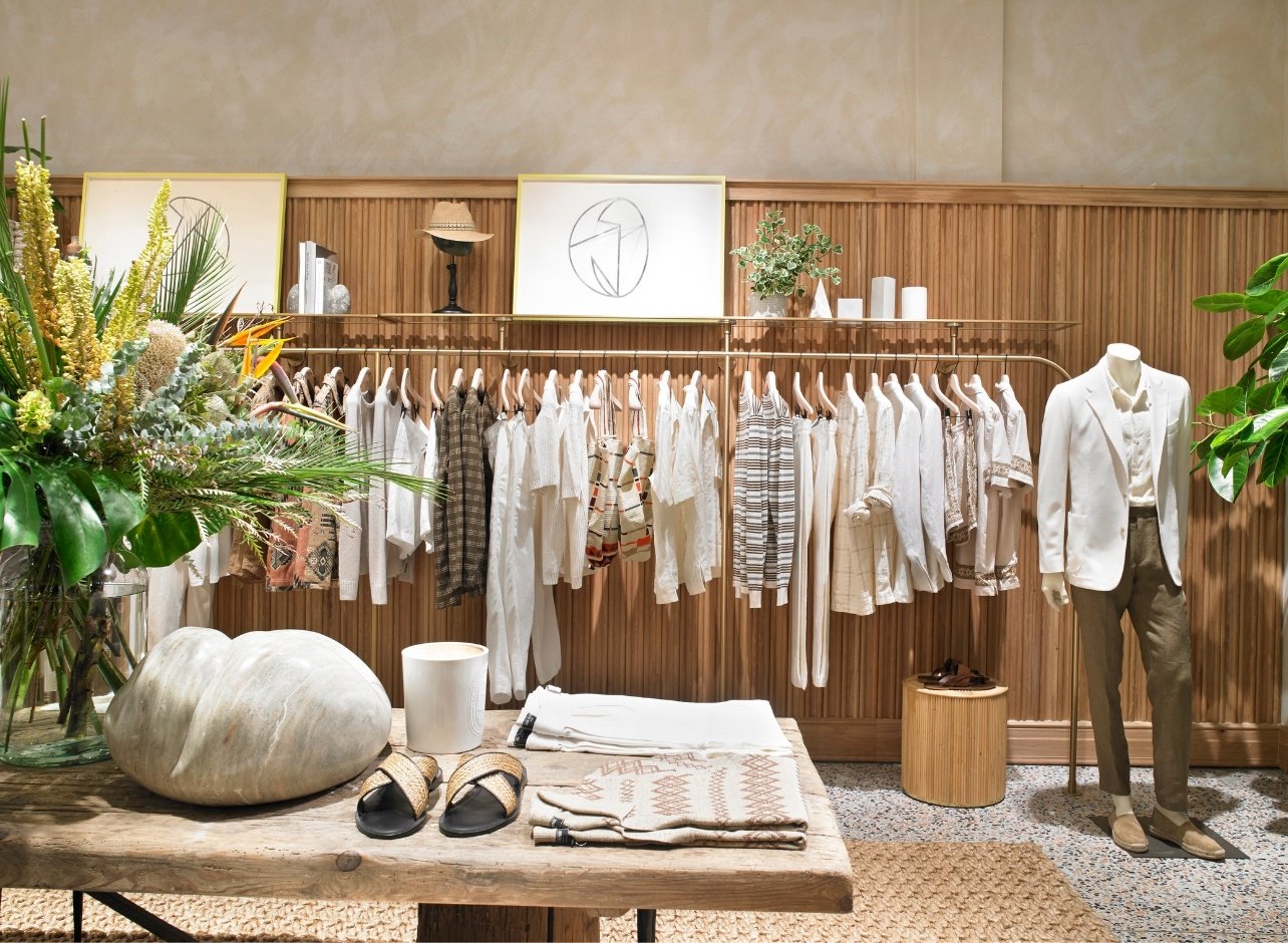Image of the interior of the new Todd Snyder store at Bal Harbour Shops