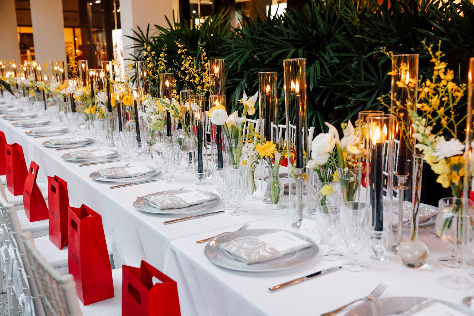 Custom table designed for Bal Harbour Shops X Ferragamo dinner