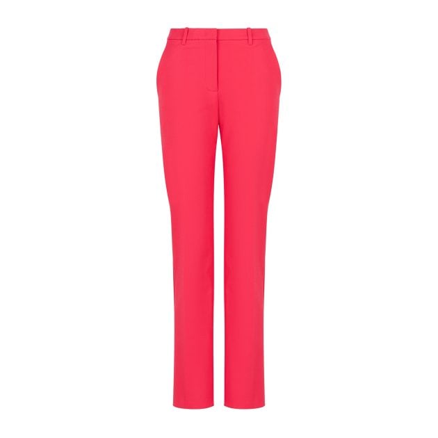 Armani straight-leg pants in coral