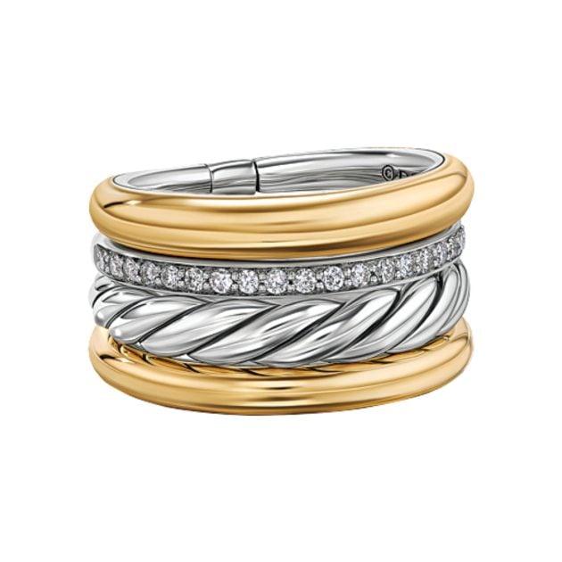 David Yurman mixed metal Pure Form ring