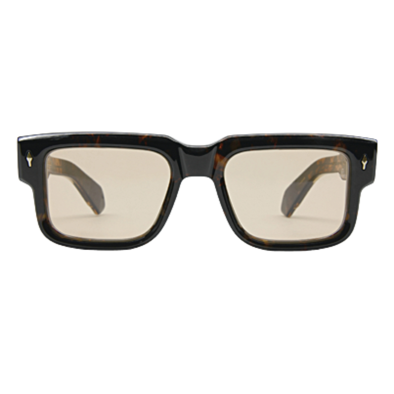 Rectangle frame Morgenthal Frederics Brando Horn sunglasses in black