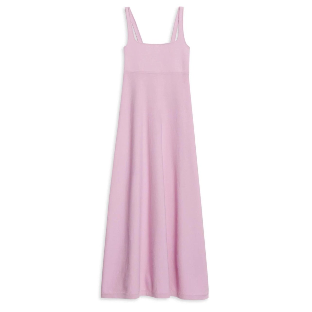 Goes with everything, comes in a universally skin-tone flattering shade of mauve, perfect outside when it’s 85 degrees in the sun, easy to throw a jacket over when it’s 65 degrees in the meeting room, figure flattering, easy to pack… Scanlan Theodore’s crepe knit square-neck dress might not solve all of your fashion woes, but it sure comes close.