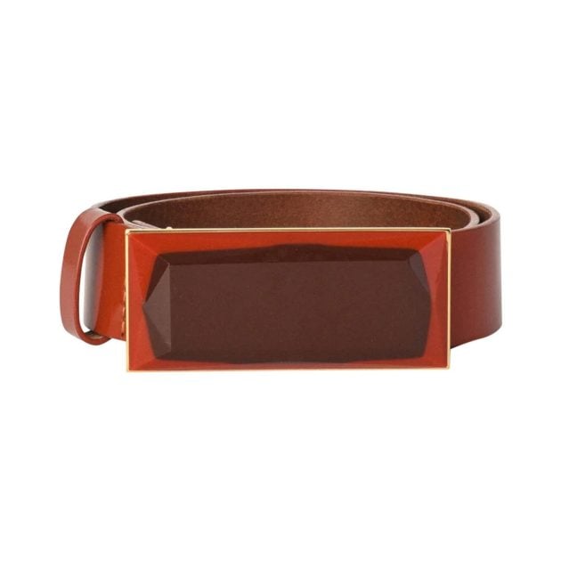 Silvia Tcherassi burgundy leather belt