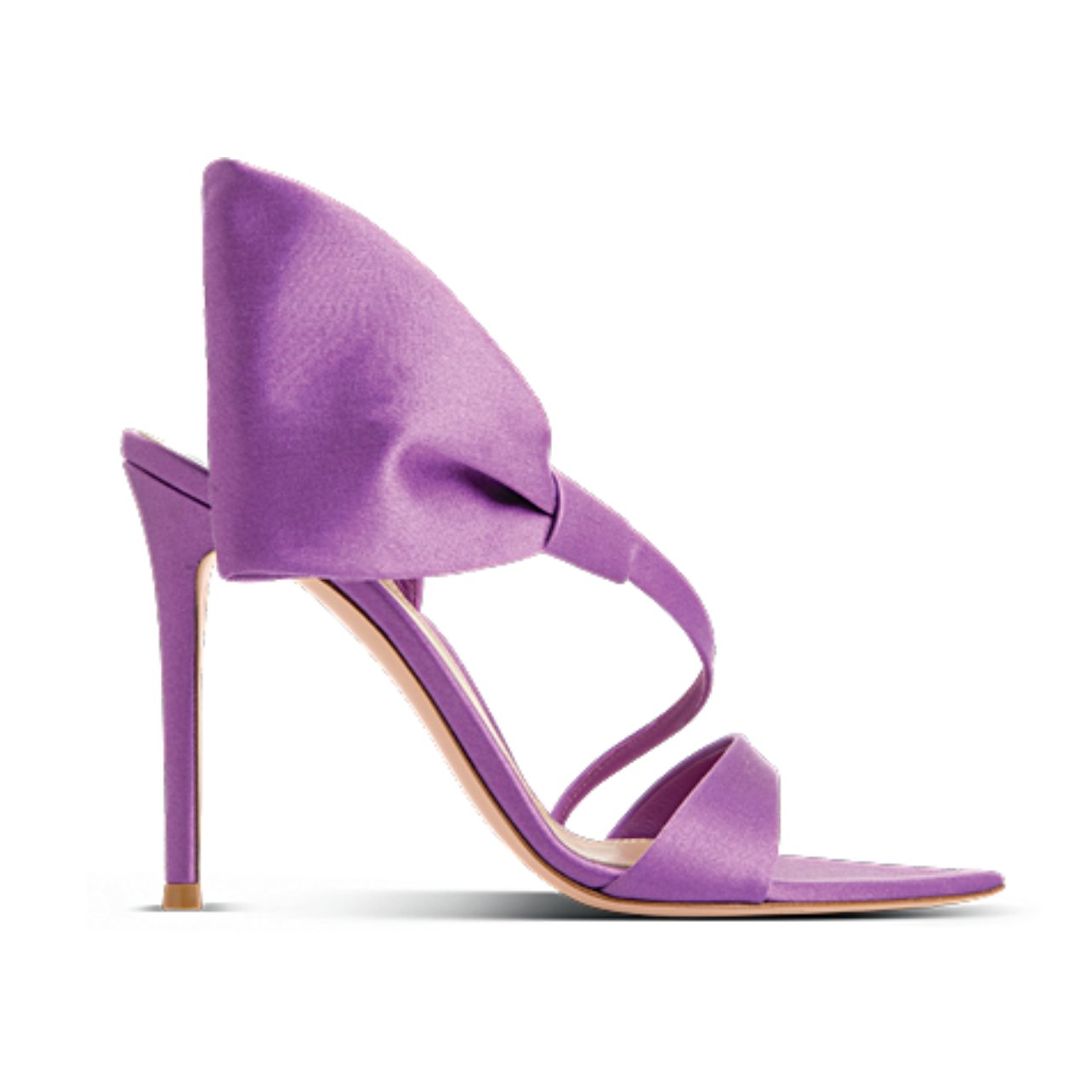 Gianvito Rossi purple satin sandals with heels