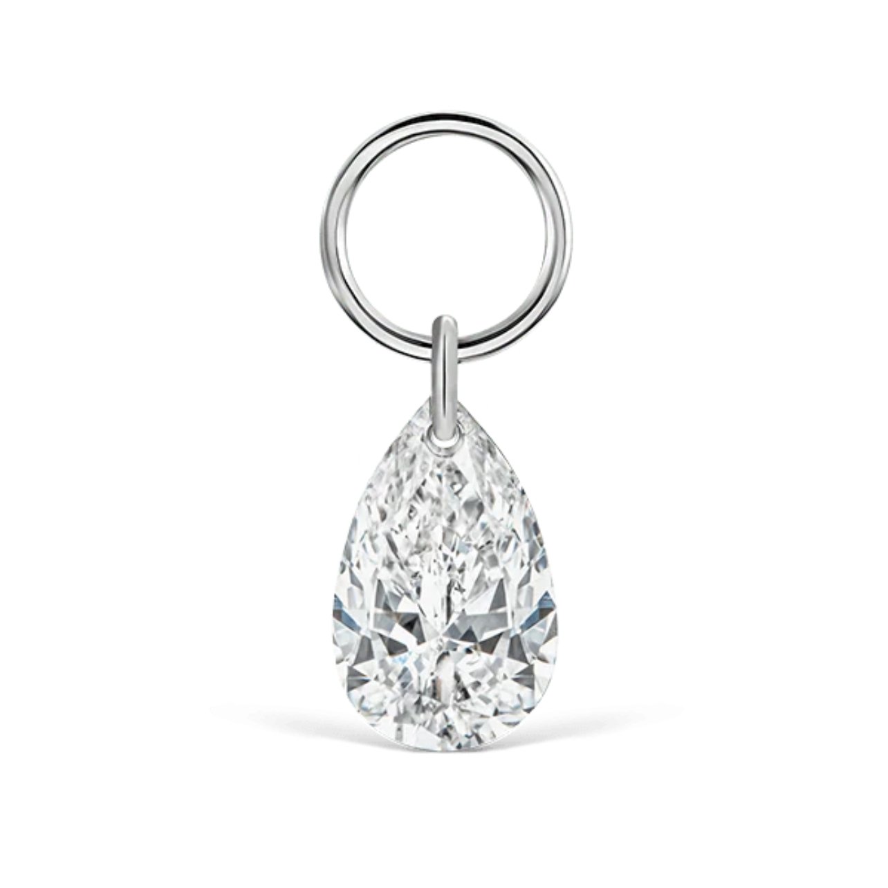 Maria Tash pear floating diamond earring charm