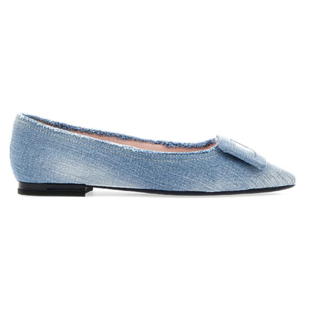 Roger Vivier denim ballerina flats with buckle