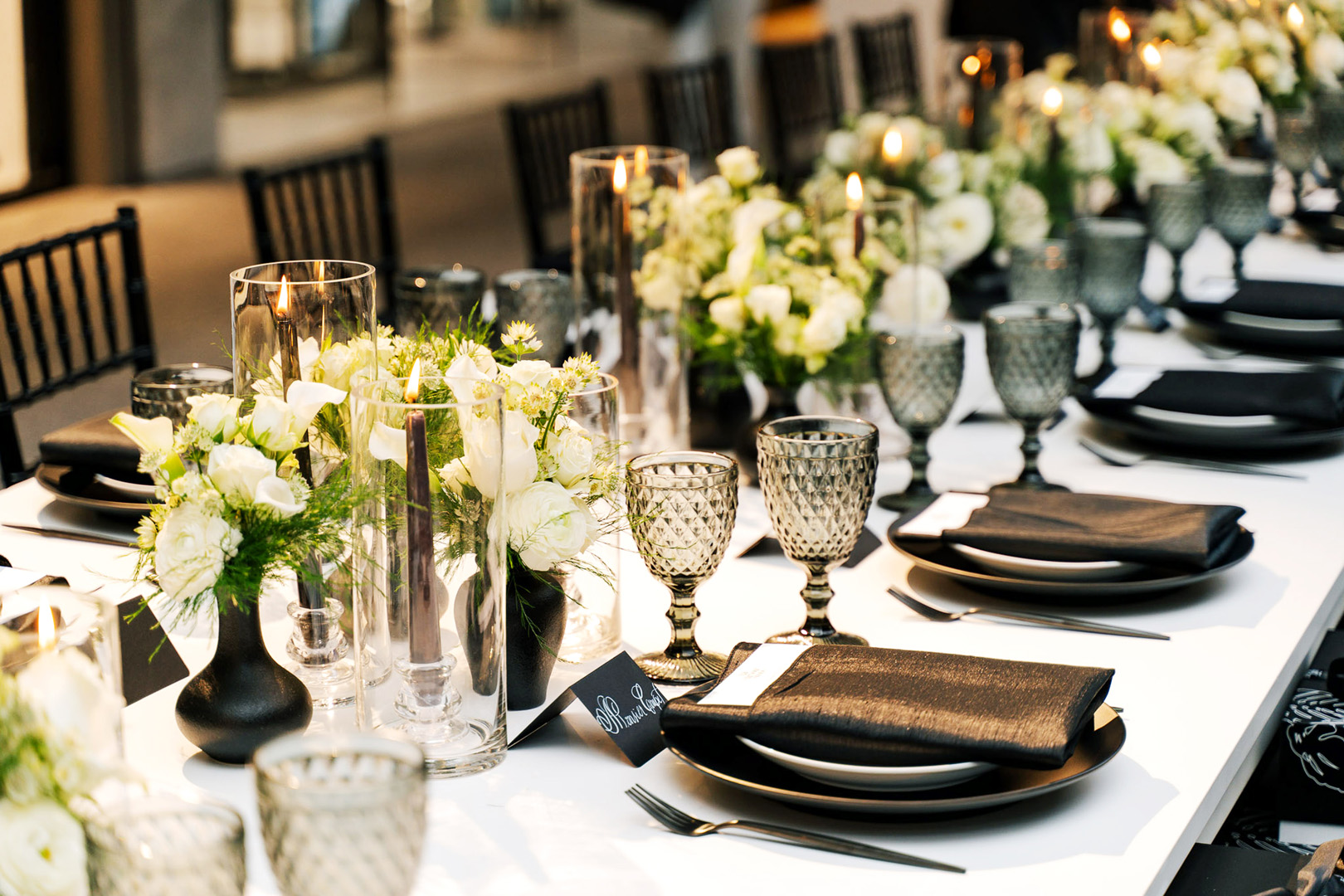 Detail shot of tablescape