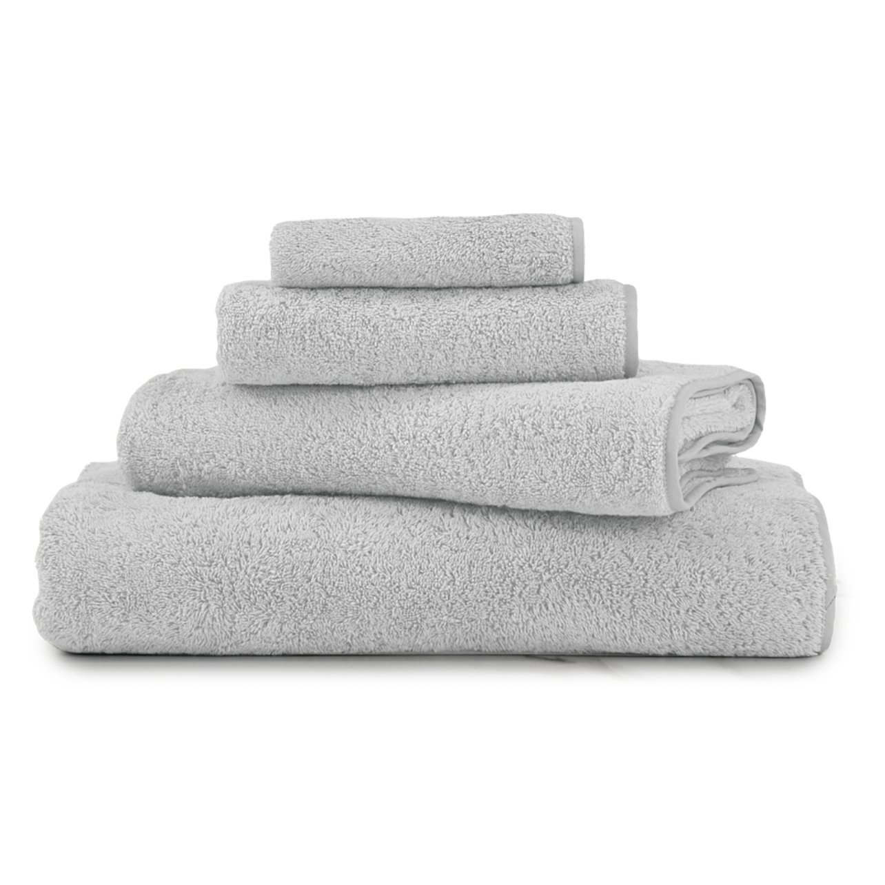 Frette light grey Unito hand towels