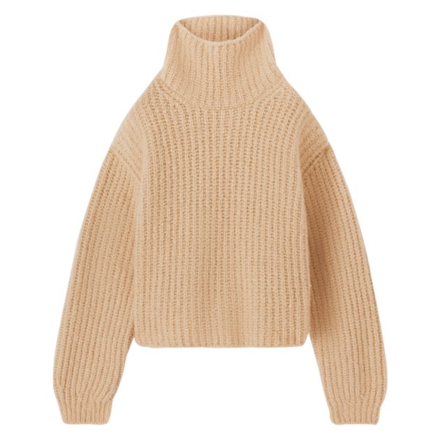 Loro Piana cream wool turtleneck sweater