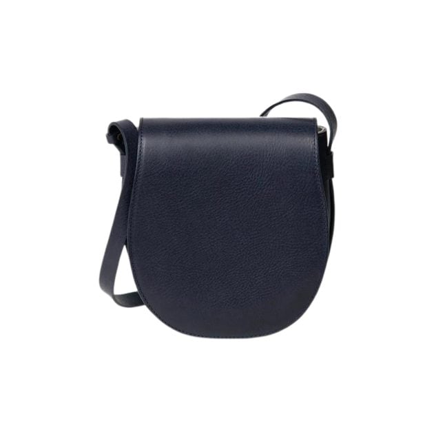 Bonpoint crossbody leather mini bag in navy blue