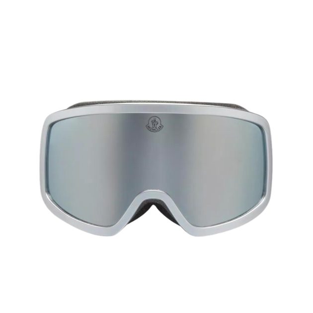 Moncler Terrabeam reflective silver ski goggles