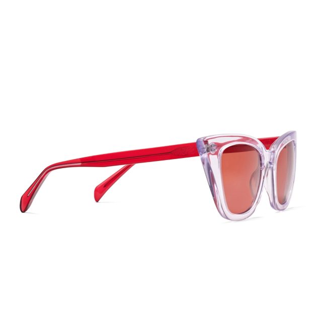 Morgenthal Frederics crystal and red sunglasses