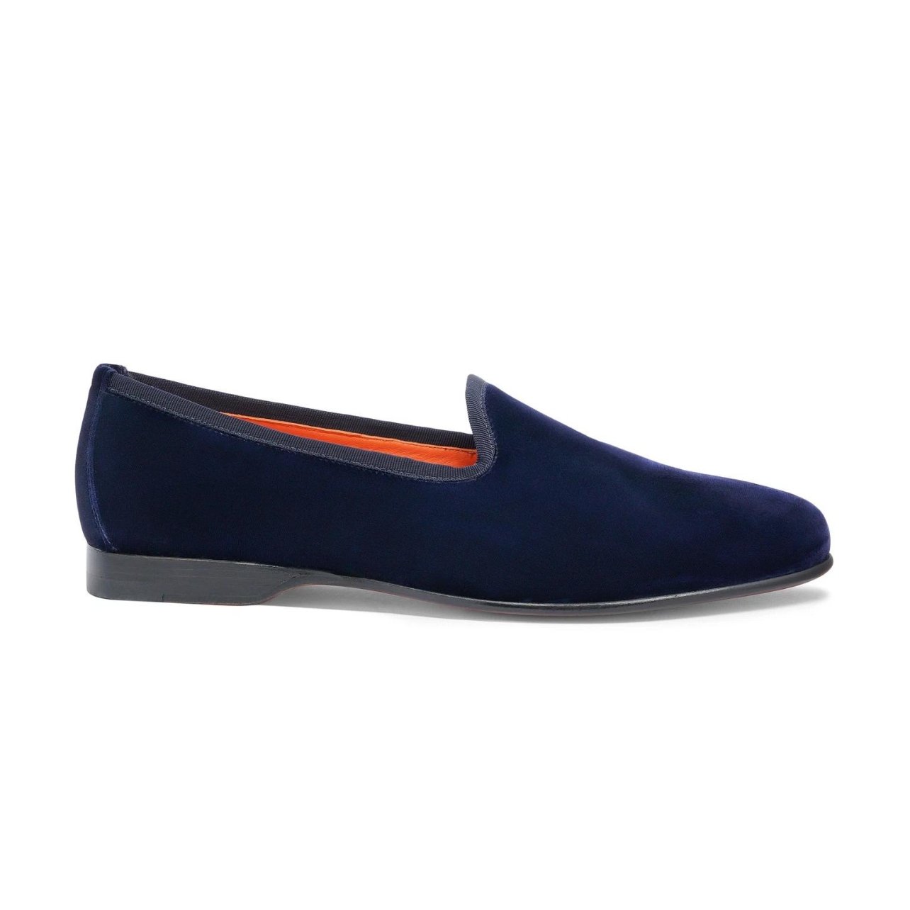 Santoni navy blue suede men’s loafer