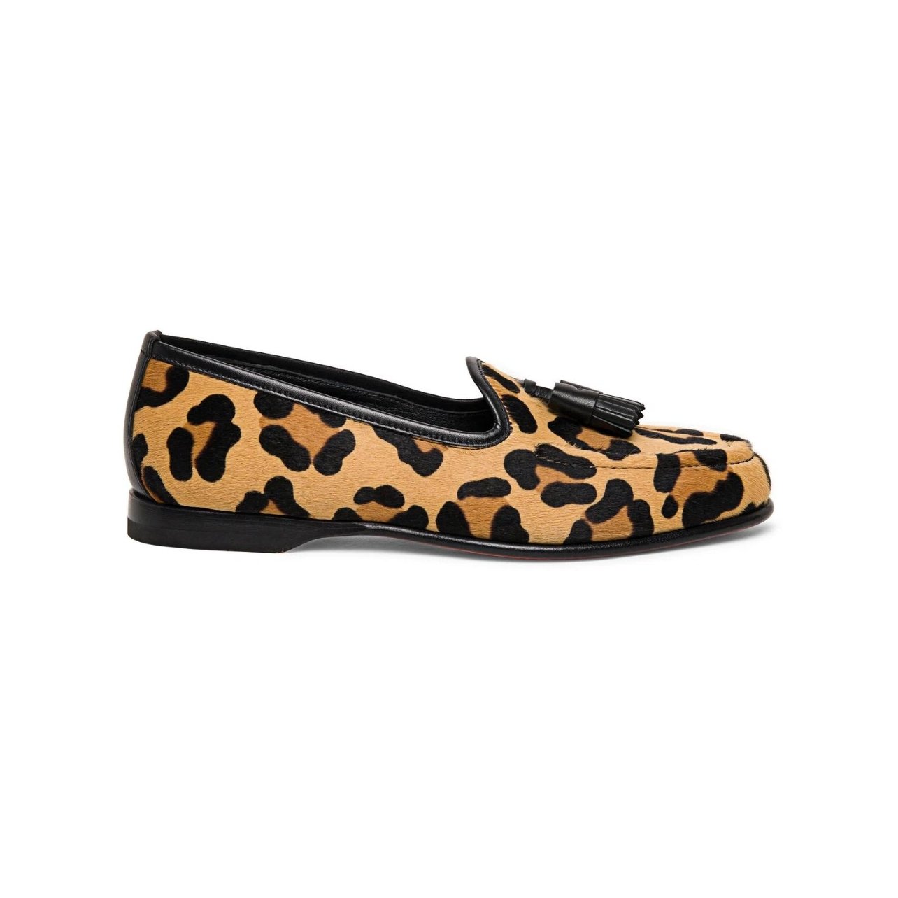 Santoni animal print Cavallino loafers with black tassels