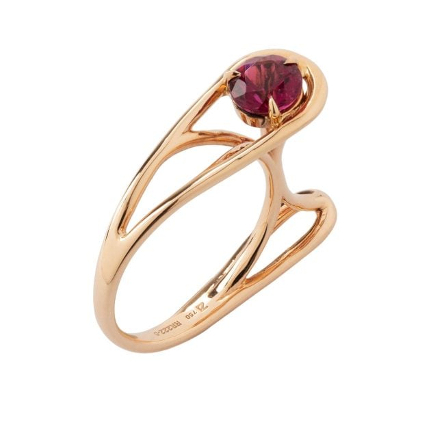 Ara Vartanian gold ring with rubellite stone