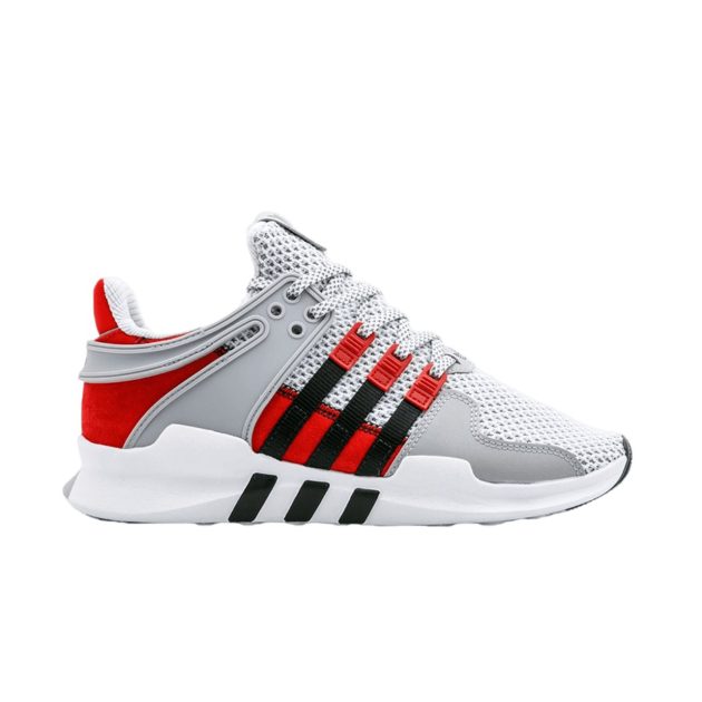 Adidas grey EQT support ADV with black and red accents from Addict Miami