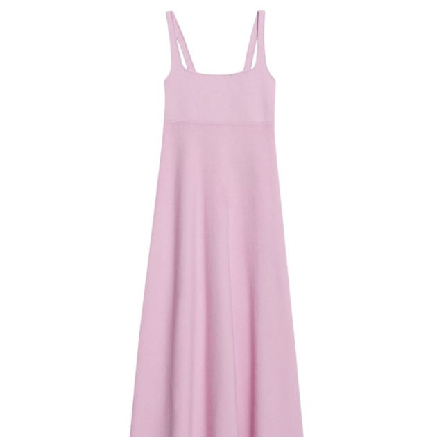 Scanlan Theodore knit square neck dress in mauve