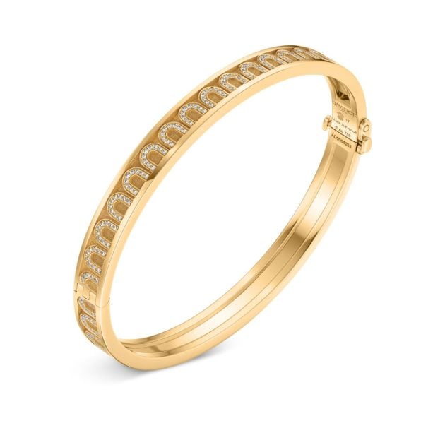 L’Arc de DAVIDOR bangle PM in 18k yellow gold with arcade diamonds