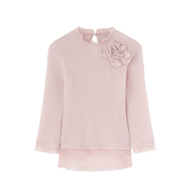 Ermanno Scervino long sleeve blouse with rose