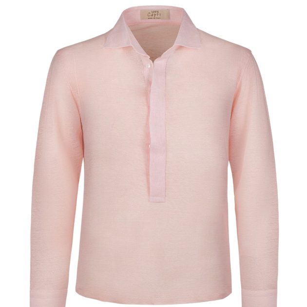 100% Capri pink polo jersey