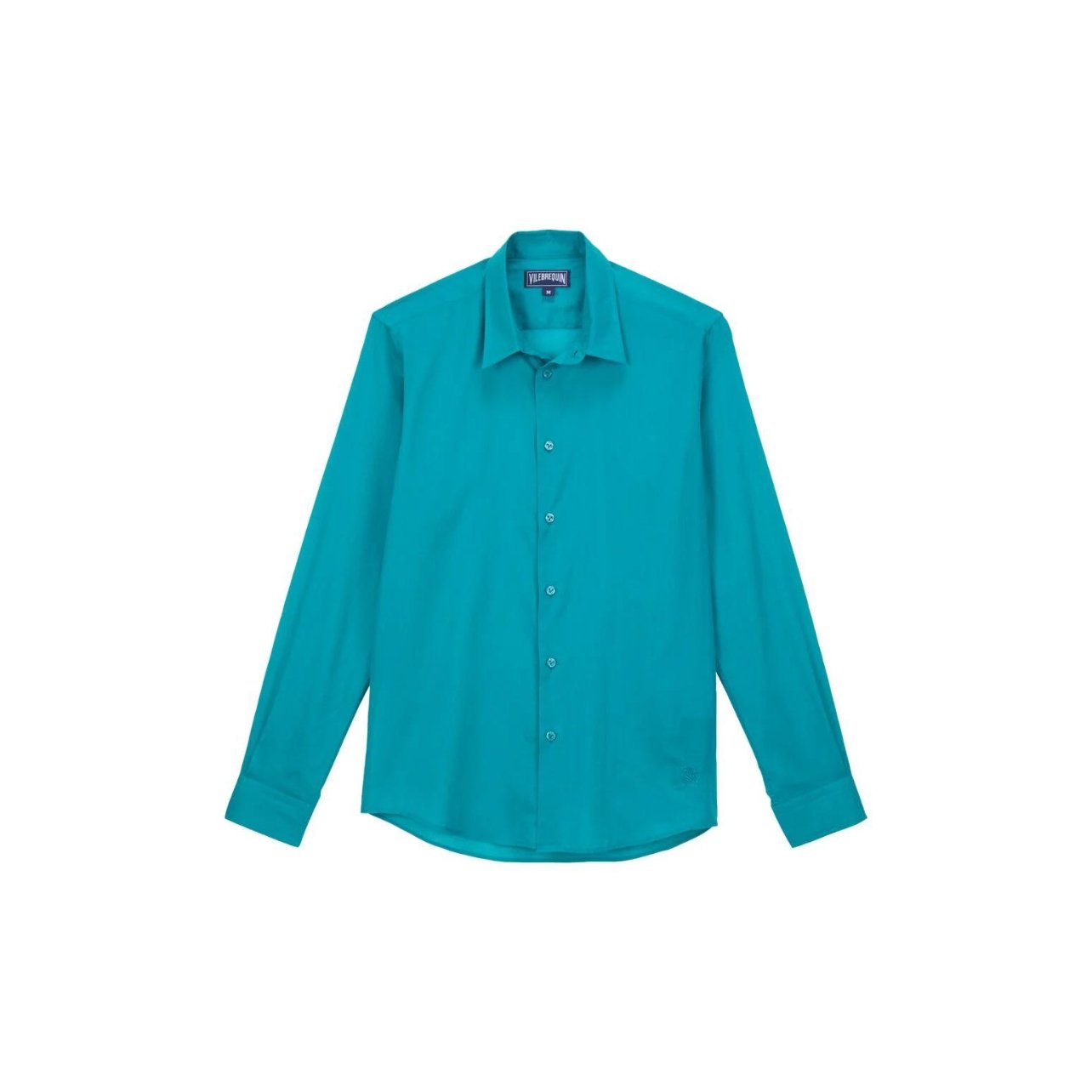 Vilebrequin emerald cotton voile lightweight button down