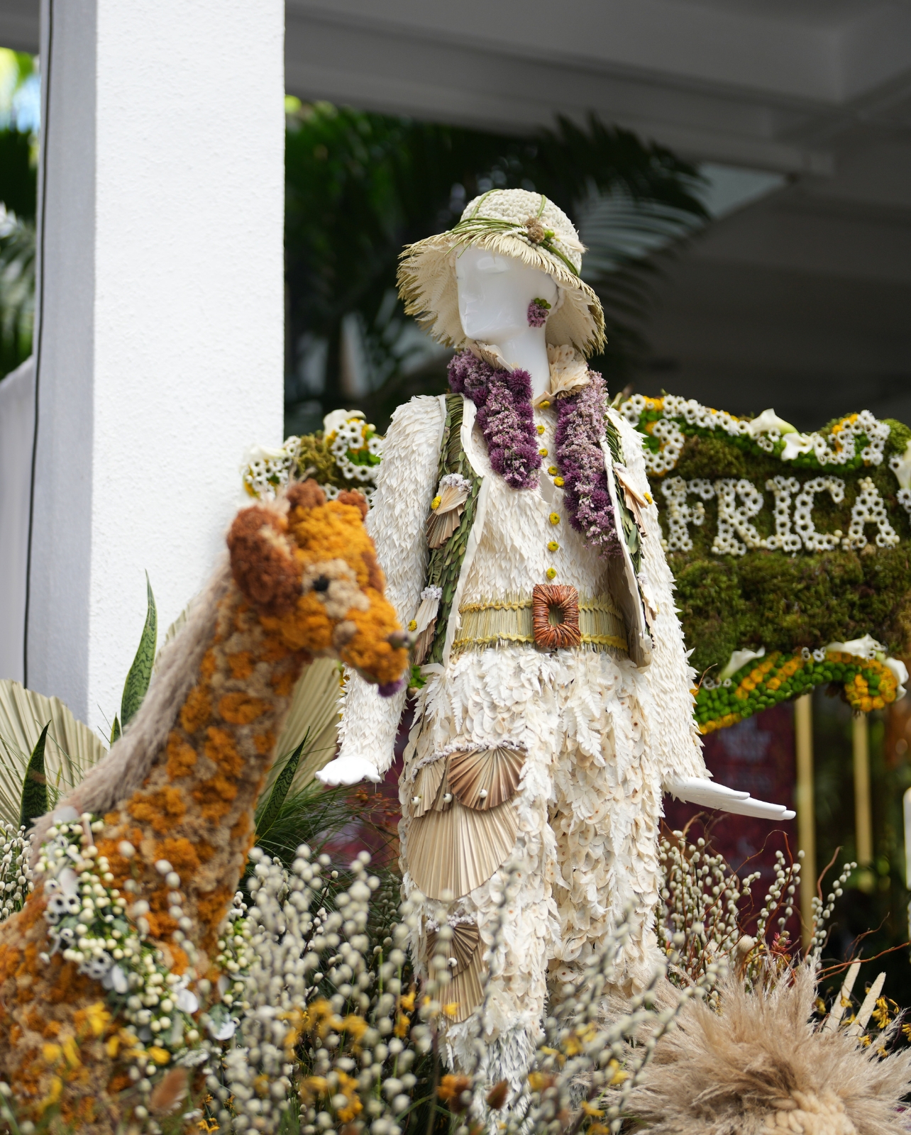 Floral mannequin inspired by Africa at Bal Harbour Shops